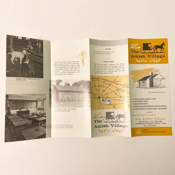Vintage  The Amish Village Strasburg Pennsylvania Travel Brochure Souvenir - Picture 6 of 10